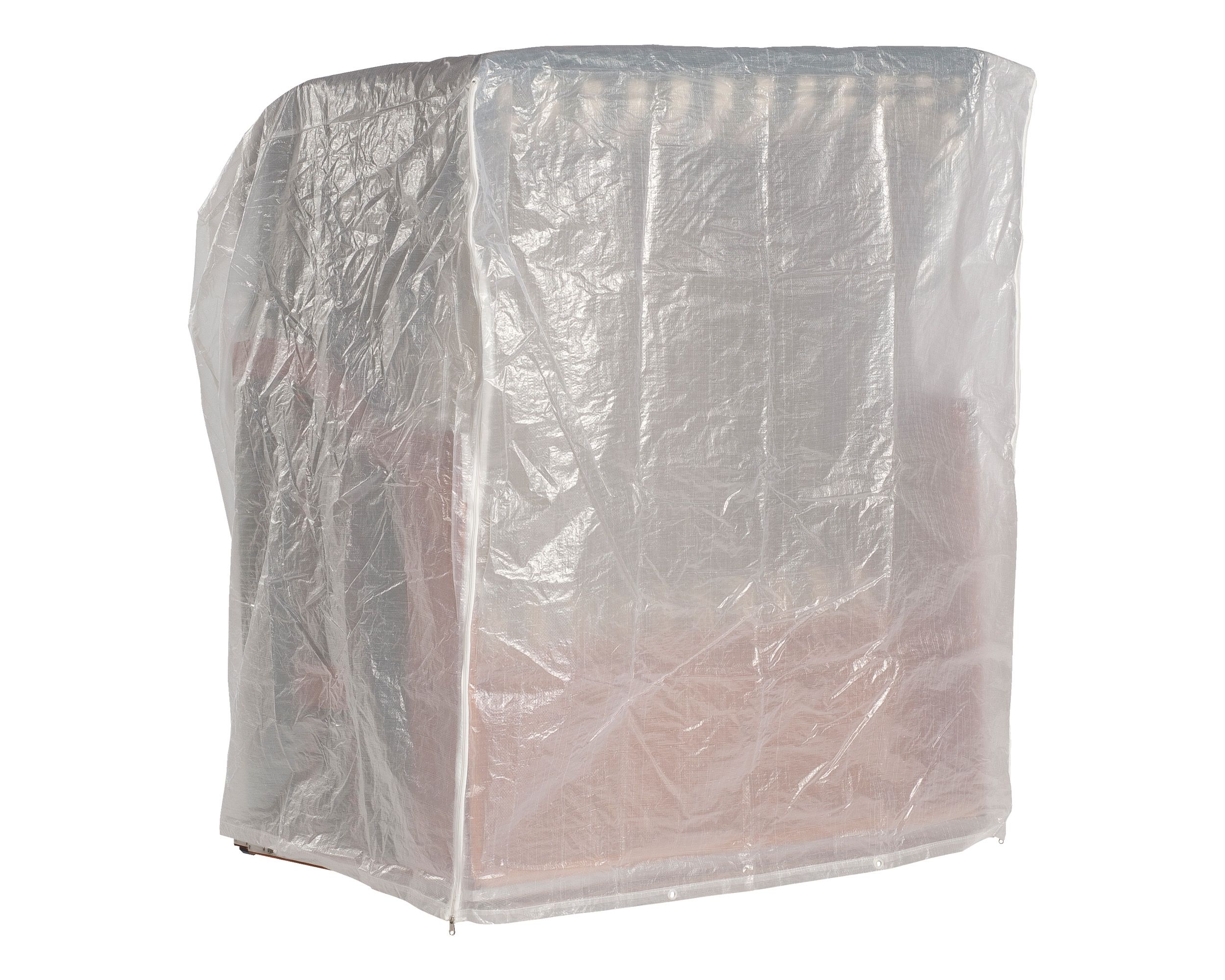 Schutzhülle für Strandkorb 2-Sitzer XL, transparent, 150x110x156 cm