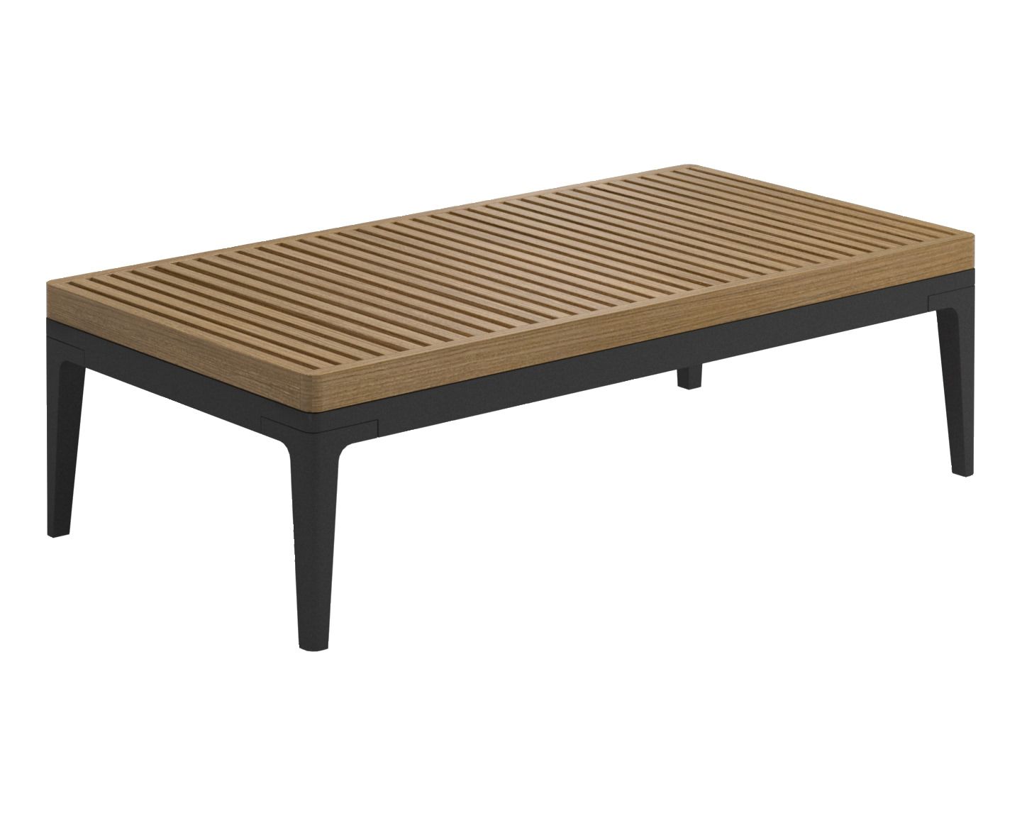 Couchtisch Grid, 50x103 cm, (H=30), Teak