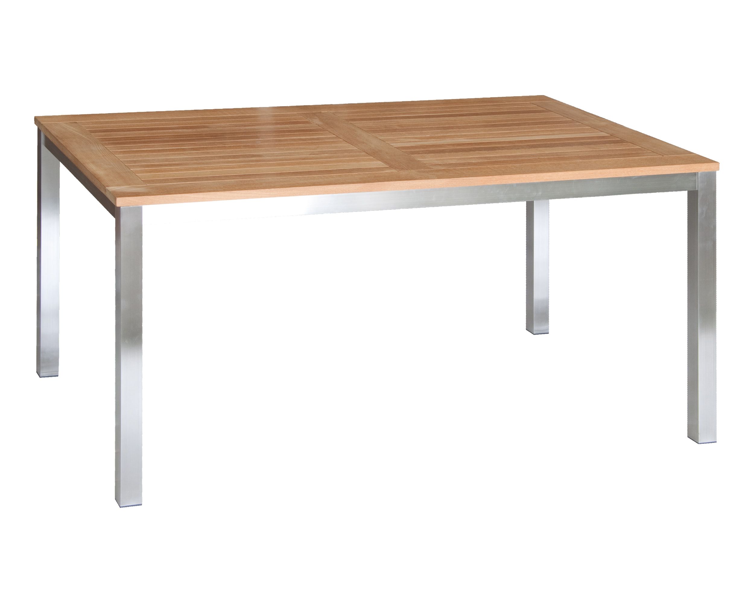 Tisch Forte Teak, 90x160 cm, Edelstahl